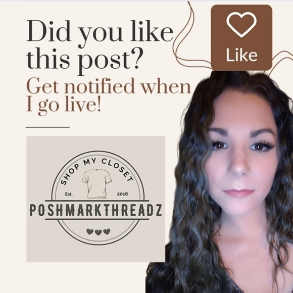 POSHMARKTHREADZ IS LIVE! 🎞️ Like this post to be notified when I go live! 💜 - Picture 1 of 2